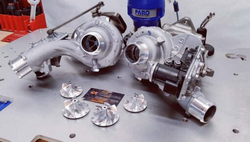 2021-2023 F-150 & Raptor 3.5L Stage 5 46/50mm CR 8 Blade Turbine Upgrade Turbo Set