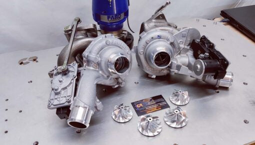 2021-2023 F-150 & Raptor 3.5L Stage 5 46/50mm CR 8 Blade Turbine Upgrade Turbo Set