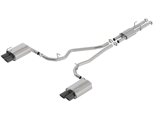 2020-2023 Ford Explorer ST Borla Cat-Back Exhaust System - ATAK - Black Tips