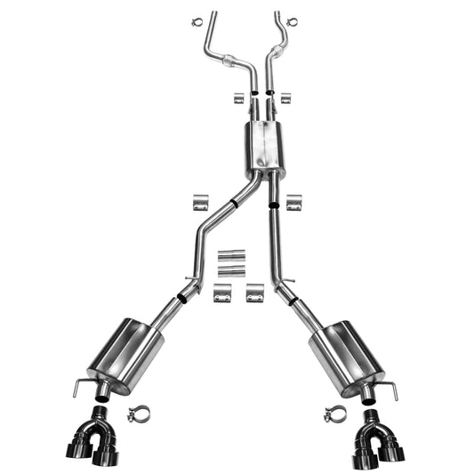 Thermal R&D Explorer ST 2.5" Cat-Back Exhaust System w/ Front Pipes - Black Coated Tips (2020-2026)