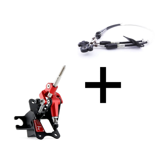 HYBRID RACING V3 SHORT SHIFTER & SHIFTER CABLE COMBO (06-11 CIVIC)